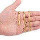 Nuragold 10k 옐로우 골드 5mm 마이애미 쿠바 링크 체인 팔찌, 남성용 여성용 보석함 걸쇠 7" 7.5" 8" 8.5" 9"