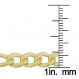 Kooljewelry 14k 옐로우 골드 충전 남성용 솔리드 6mm 하이 폴리시 피가로 링크 팔찌(8.5인치)