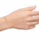 Nuragold 14k 옐로우 골드 4mm 솔리드 마이애미 쿠바 링크 체인 팔찌, 남성 여성 주얼리 7" 7.5" 8" 8.5" 9"