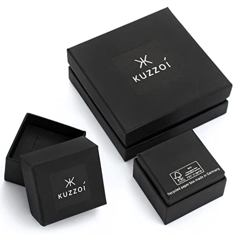 남성용 kuzzoi 925 스털링 실버 비잔틴 팔찌, 길이 8,27인치 - 9,05인치, 폭 0,71인치, 3.53온스