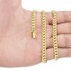 Nuragold 14k 옐로우 골드 6mm 솔리드 마이애미 쿠바 링크 체인 팔찌, 남성용 보석함 걸쇠 7" 7.5" 8" 8.5" 9"