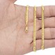 Nuragold 10k 옐로우 골드 4mm 솔리드 마이애미 쿠바 링크 체인 팔찌, 남성 여성 주얼리 7" 7.5" 8" 8.5" 9"