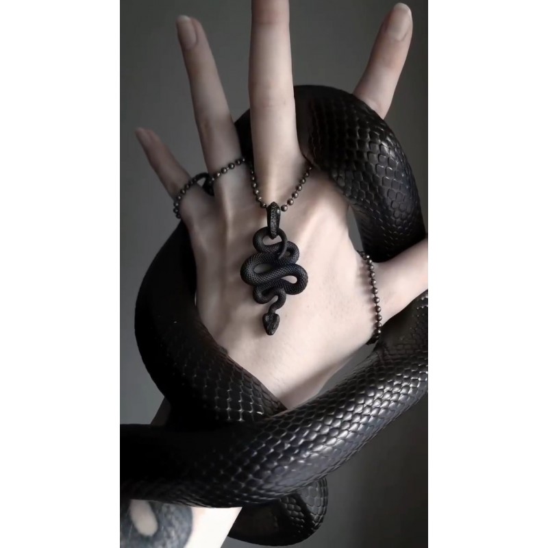 COPPERTIST.WU Ouroboros 팔찌 Bangles 남성용 블랙 쿨 스네이크 팔찌 빈티지 패션 쥬얼리 선물