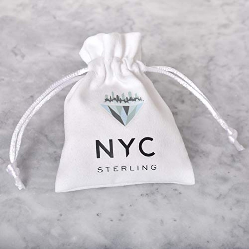NYC 스털링 .925 스털링 실버 이탈리아 커브 체인 링크 7MM 남성용 ID 팔찌