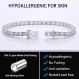 여성용 Moissanite 테니스 팔찌, 18K 화이트/옐로우 골드 도금 스털링 실버 남성용 팔찌 3MM-4MM 실험실에서 신부/생일/발렌타인 데이 선물을 위해 시뮬레이션된 다이아몬드 웨딩 팔찌를 제작했습니다.