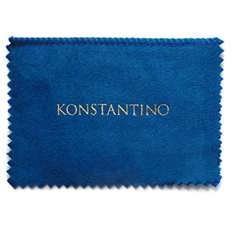 Konstantino 남성용 925 스털링 실버 가로 크로스 데어 팔찌
