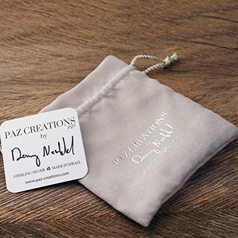 PZ Paz Creations 남성용 925 스털링 실버 팔찌 | 브레이드 디자인 천연가죽 (네이비 블루 또는 다크 브라운) | 8-1/4