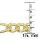 Kooljewelry 14K 옐로우 골드 충전 남성용 솔리드 하이 폴리시 피가로 링크 팔찌(8.6mm, 9인치)