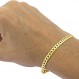 Nuragold 14k 옐로우 골드 5mm 솔리드 쿠바 커브 링크 체인 팔찌 또는 발찌, 남성 여성 주얼리 8" 8.5" 9"