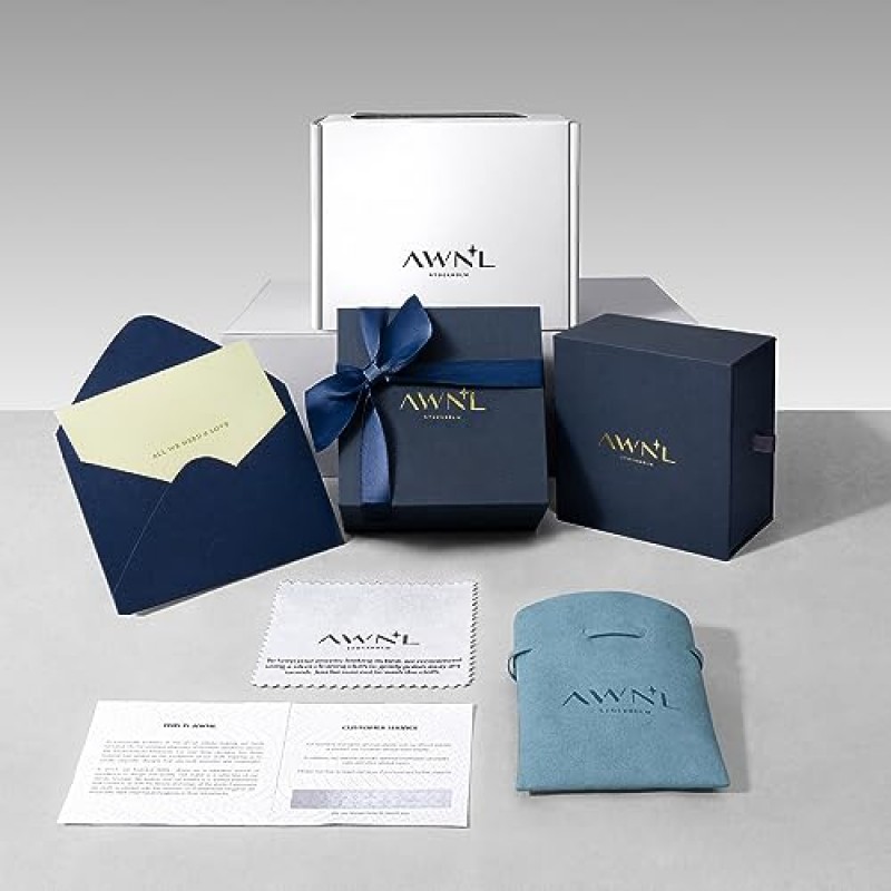 AWNL 남성용 비즈 팔찌 우븐 드로스트링 천연석 팔찌, 스털링 실버 마감(10mm 보석), 5.9'-7.5'