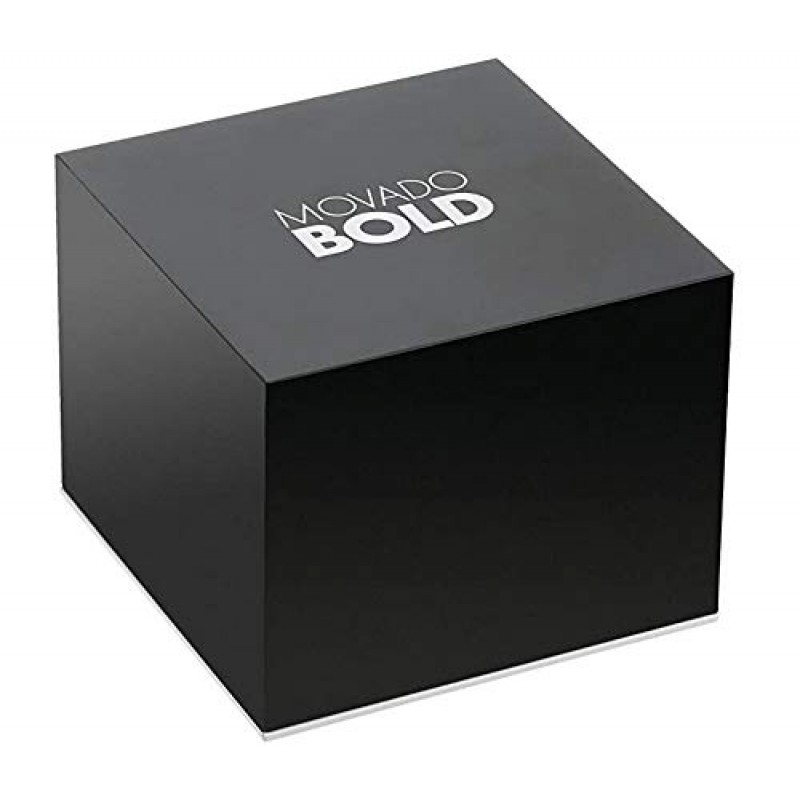 Movado 남성용 Bold Evolution 블루 이온 도금 스틸 케이스 및 링크 팔찌, 블루