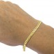 Nuragold 14k 옐로우 골드 4mm 솔리드 쿠바 커브 링크 체인 팔찌 또는 발찌, 여성용 남성용 주얼리 7" 7.5" 8" 8.5" 9"