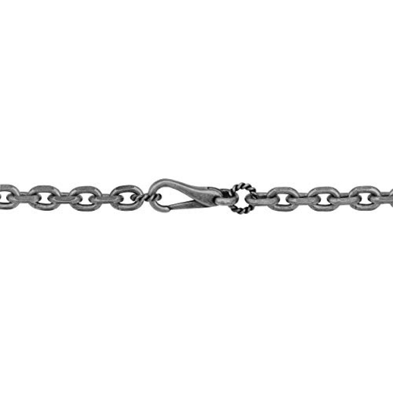 Kooljewelry 남성용 산화 스털링 실버 8.8mm 타원형 링크 팔찌(8.5인치)