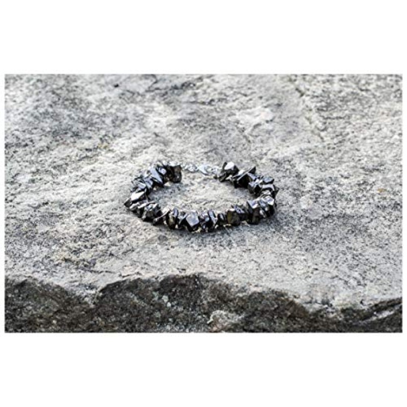 Wallystone Gems 남성 및 여성을 위한 프리미엄 Shungite Noble 엘리트 팔찌 루트 차크라 균형 및 접지를 위한 중화기 5G/Wi-Fi - 지구상의 다른 어떤 광물보다 우수함