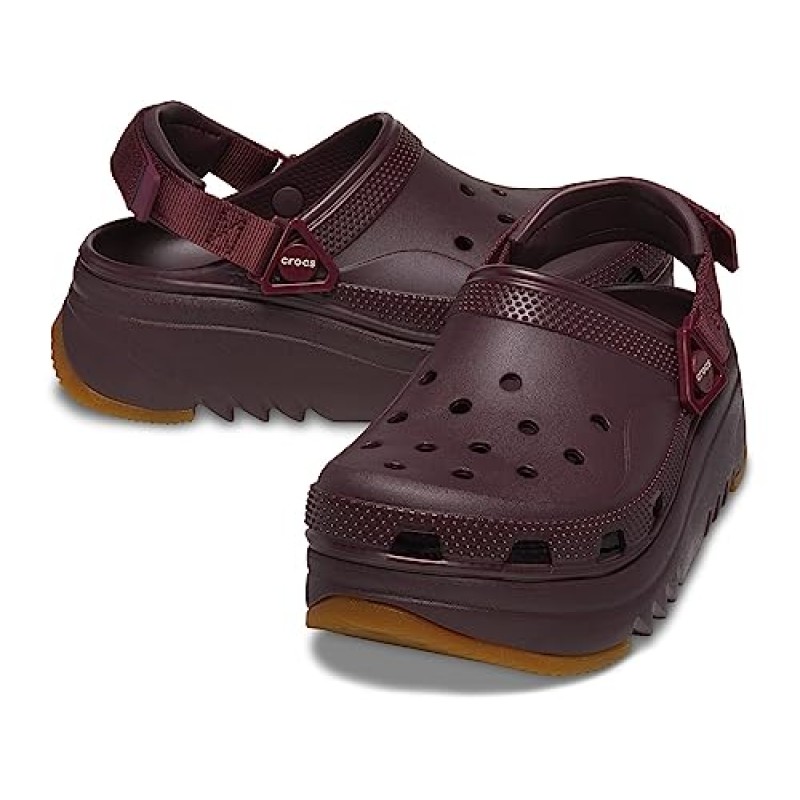 Crocs 남녀공용 클래식 하이커 Xscape Clog 신발 여성용 & 남성용 – 물갈퀴 백스트랩 – 천공 – 여성용 & 남성용 고무 힐 신발 – 물갈퀴 백스트랩 – 천공 – 고무 힐