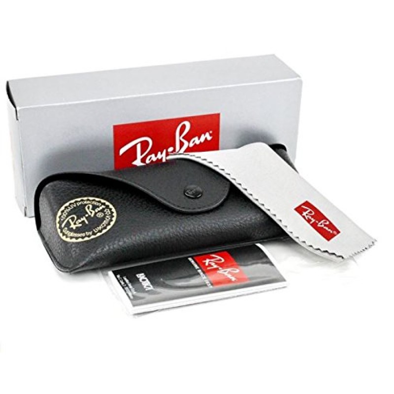 Ray-Ban RB3016 CLUBMASTER 남성용 남성용 선글라스 + 디자이너 iWear 안경 관리 키트 포함 번들