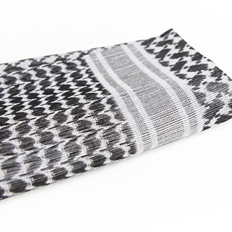 무료 군인 스카프 군사 Shemagh 전술 사막 Keffiyeh 머리 목 스카프 술과 아랍 랩 43x43 인치