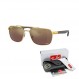 Ray-Ban RB3701 남성용 직사각형 선글라스 + 디자이너 iWear 안경 키트가 포함된 번들