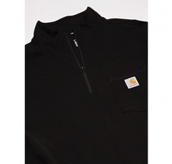 Carhartt 남성용 포스 릴렉스핏 미드웨이트 긴소매 쿼터 지퍼 모크넥 티셔츠