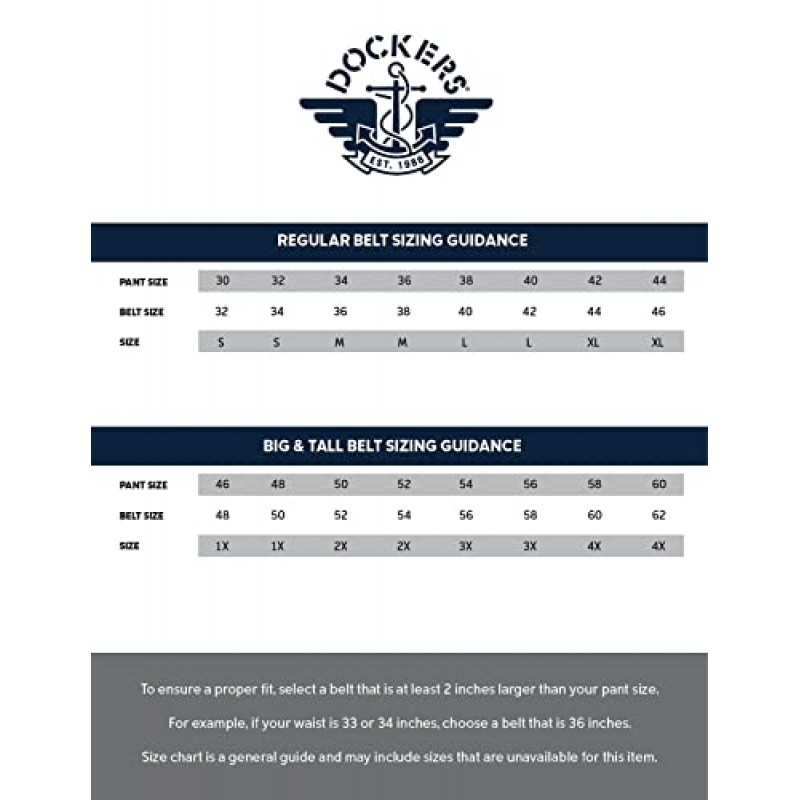 Dockers 남성 가죽 캐주얼 벨트