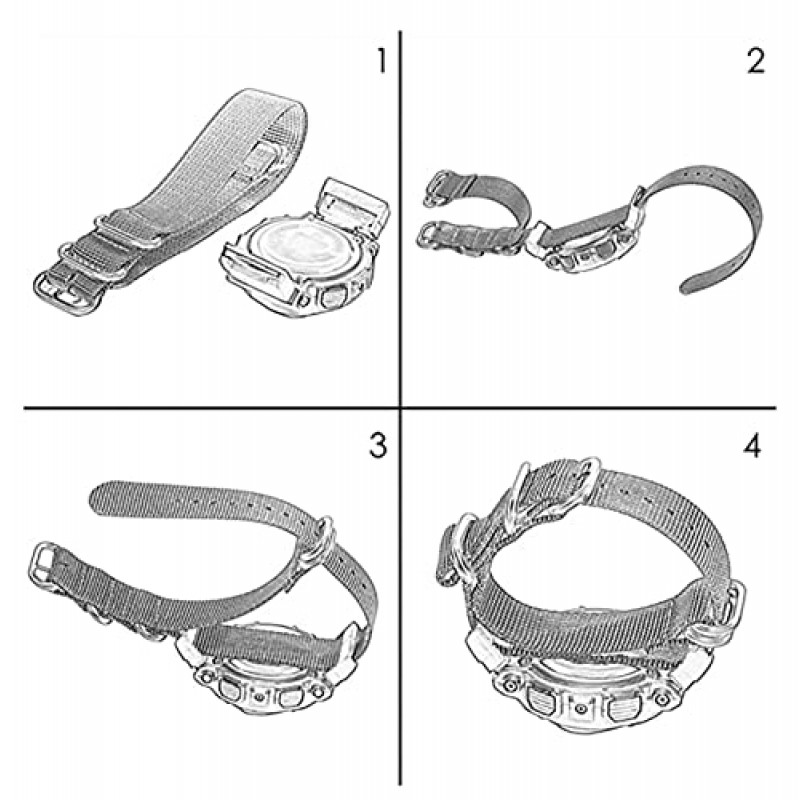 G 쇼크 시계 밴드, 카시오 남성용 여성용 G-Shock GA-110/100/120/150/200/300/400 GD-100/110/120 G-8900 DW-5600 GW-M5610 DW용 22mm 교체 나일론 시계 밴드 스트랩 -6900 G-5600 GW-6900 DW-9052 GLS-8900