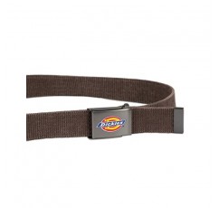 Dickies 밀리터리 로고 버클이 있는 남성용 코튼 웹 벨트