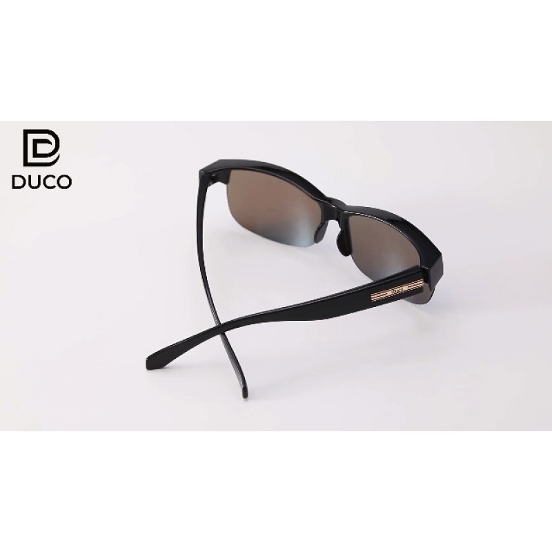 DUCO Fit Over Glasses 유니섹스 랩 어라운드 안경 패션 무테 안경 착용 남성과 여성을위한 편광 선글라스 8960