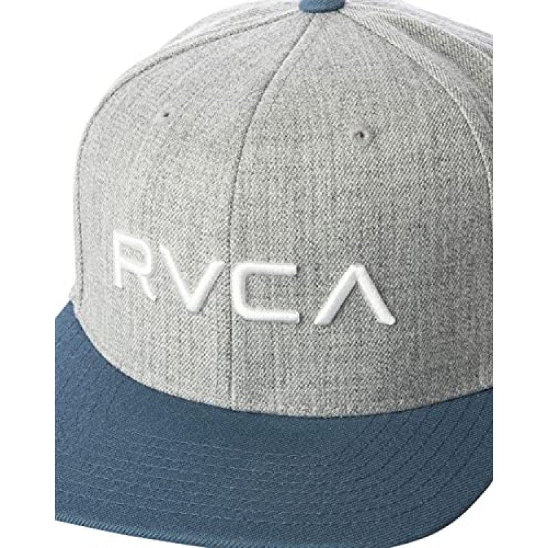 RVCA 남성용 조절 가능한 스냅백 스트레이트 브림 모자