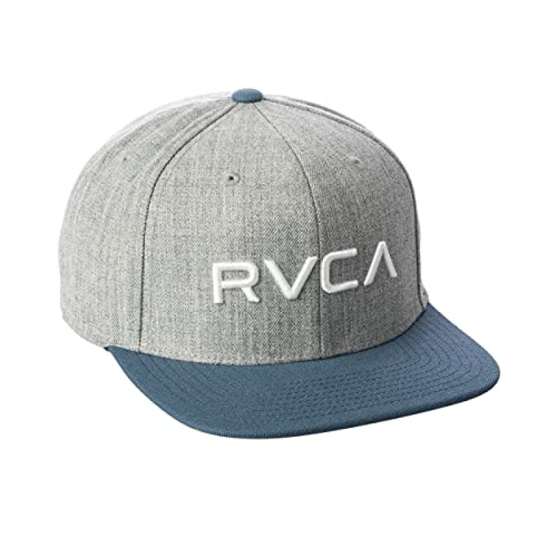 RVCA 남성용 조절 가능한 스냅백 스트레이트 브림 모자