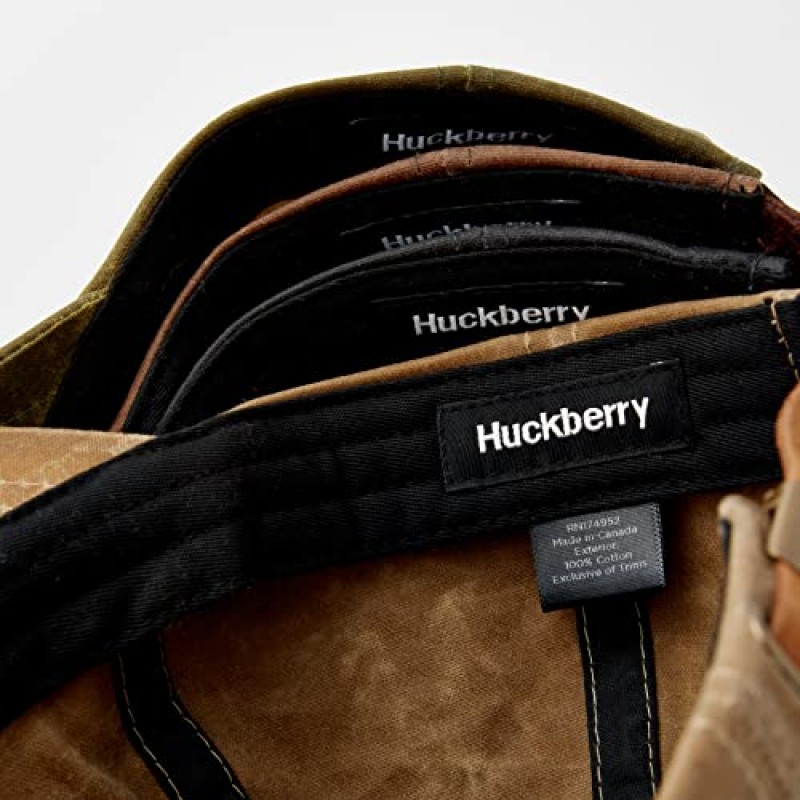 Huckberry 남성용 왁스 캔버스 6패널 모자, 보호 기능이 뛰어난 방수 기능