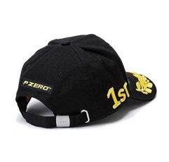 피렐리 유니섹스 성인 포디움 1위 챔피언 캡 블랙 조절 가능한 스트랩백 모자