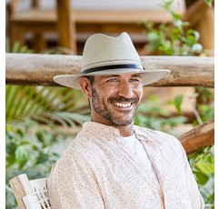 Wallaroo Hat Company 남성용 카터 페도라 – UPF 50+ 자외선 차단, 넓은 챙, 포장 가능한 디자인 및 조절 가능한 크기