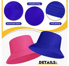 Haysandy 30 조각 솔리드 버킷 모자 대량 멀티 컬러 모자 포장 가능한 낚시 모자 여행용 버킷 모자 여성용 해변 낚시 모자 남성 소년 소녀, 한 사이즈