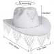 Suwaoo 라인스톤 카우보이 모자 - 여성용 신부 카우걸 모자 신부, 라인스톤 카우걸 모자