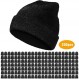 Toulite 200 Pcs 노숙자 기부를위한 대량 겨울 Beanies unisex 따뜻한 니트 비니 모자 해골 모자