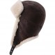정품 모피가 있는 남녀공용 트랩퍼 모자 - 귀 플랩이 있는 겨울 폭격기 모자
