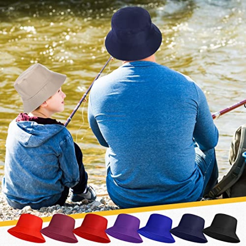 솔리드 양동이 모자 대량 여러 가지 빛깔의 모자 Packable 낚시 모자 여행 양동이 모자 여성 남성을위한 해변 낚시 모자