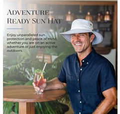 CARKELLA by Wallaroo – 남성용 타호 태양 모자 – UPF 50+ 자외선 차단, 넓은 챙, 포장 가능, 턱 끈 및 크기 조정 가능
