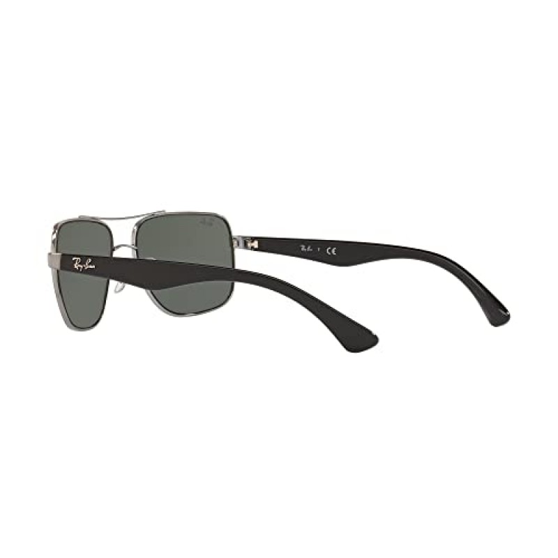 Ray-Ban 남성용 RB3483 메탈 스퀘어 선글라스