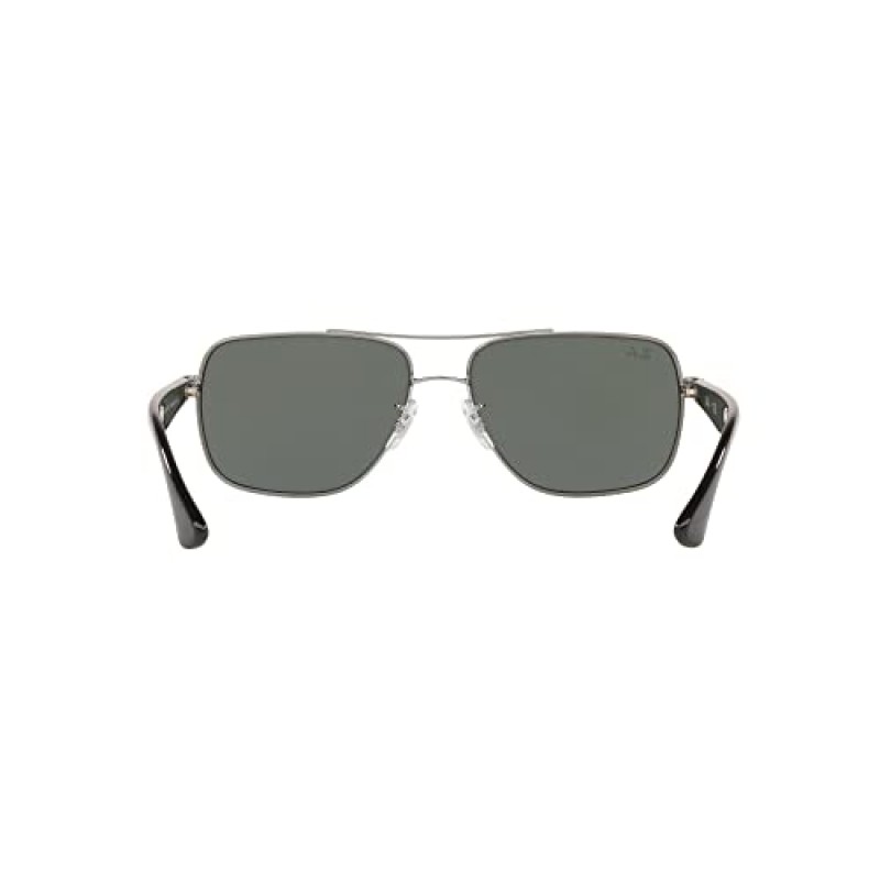 Ray-Ban 남성용 RB3483 메탈 스퀘어 선글라스