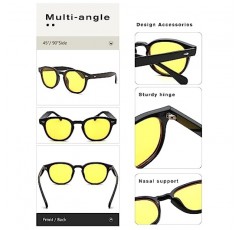 Pro Acme 빈티지 레트로 라운드 선글라스 여성용 남성용 트렌디 틴티드 컬러 UV400 Sun Glasses 55MM