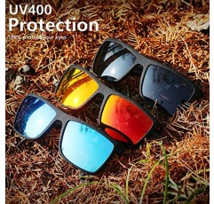 남성용 사각 편광 선글라스 빈티지 스타일 운전 여행 선글라스 경량 프레임 UV 보호 고글