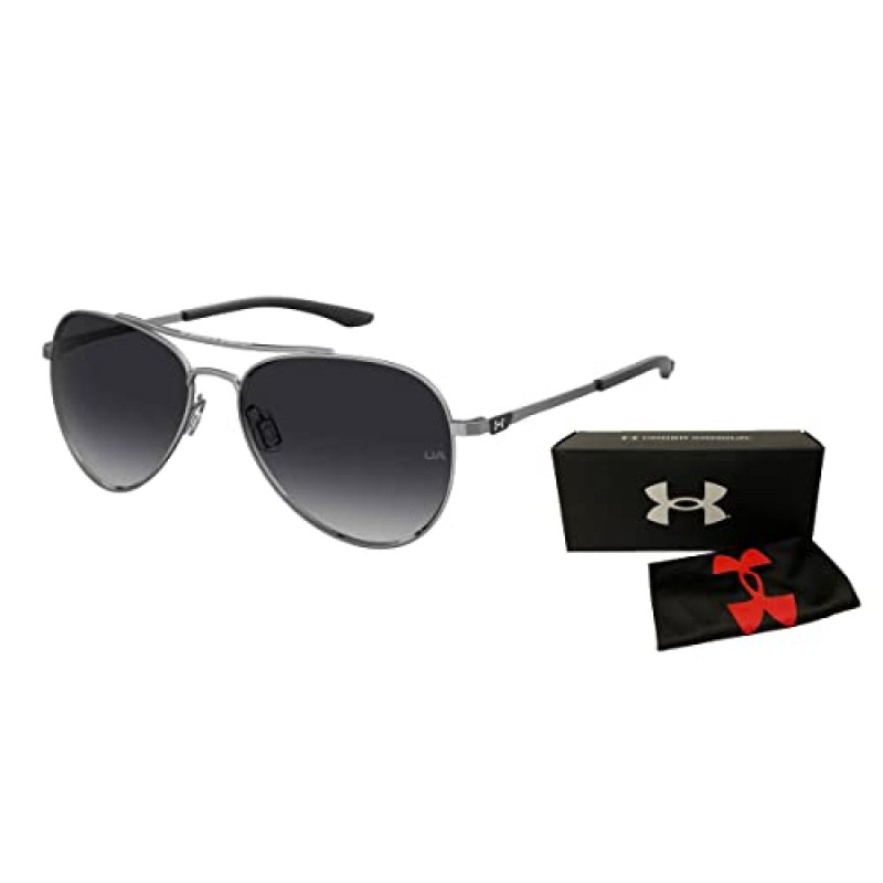Under Armour Instinct UA0007/G/S 남성용 에비에이터 선글라스 + 디자이너 iWear 아이웨어 키트 번들