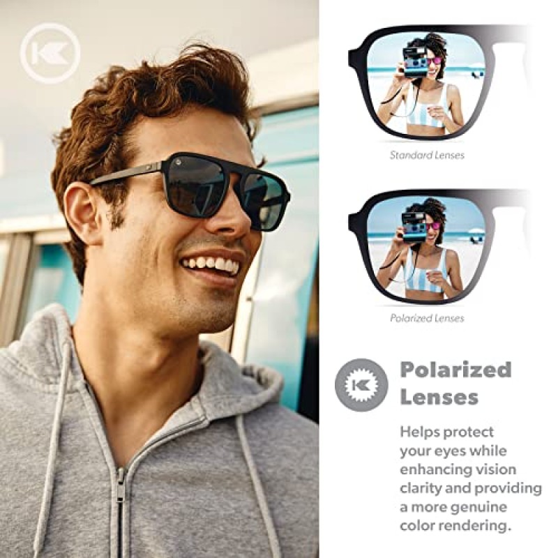 Knockaround Pacific Palisades 남성용 및 여성용 편광 선글라스, 완전 UV400 보호