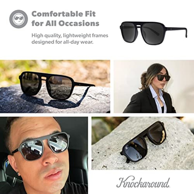 Knockaround Pacific Palisades 남성용 및 여성용 편광 선글라스, 완전 UV400 보호