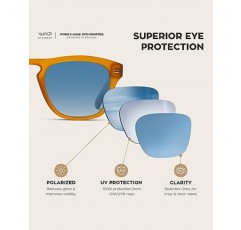 WearMe Pro 편광 복고풍 직사각형 남성용 선글라스