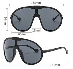 여성을위한 대형 원피스 선글라스 남성 패션 빈티지 선글라스 펑크 대형 프레임 안경 UV400 Shield Goggles