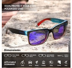 MEETSUN 와이드 스퀘어 편광 선글라스 남성 여성 클래식 레트로 스포츠 낚시 운전 태양 안경 UV400