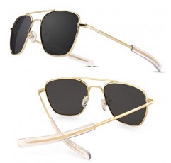Pro Acme 선글라스 남성용 편광 에비에이터 선글라스 군용 스타일 금속 프레임(총검 사원 포함)