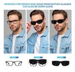 Tnnaiko 선글라스 Mens Fit Over Glasses 남성용 선글라스 주변 편광 랩 여성용 야간 운전 안경